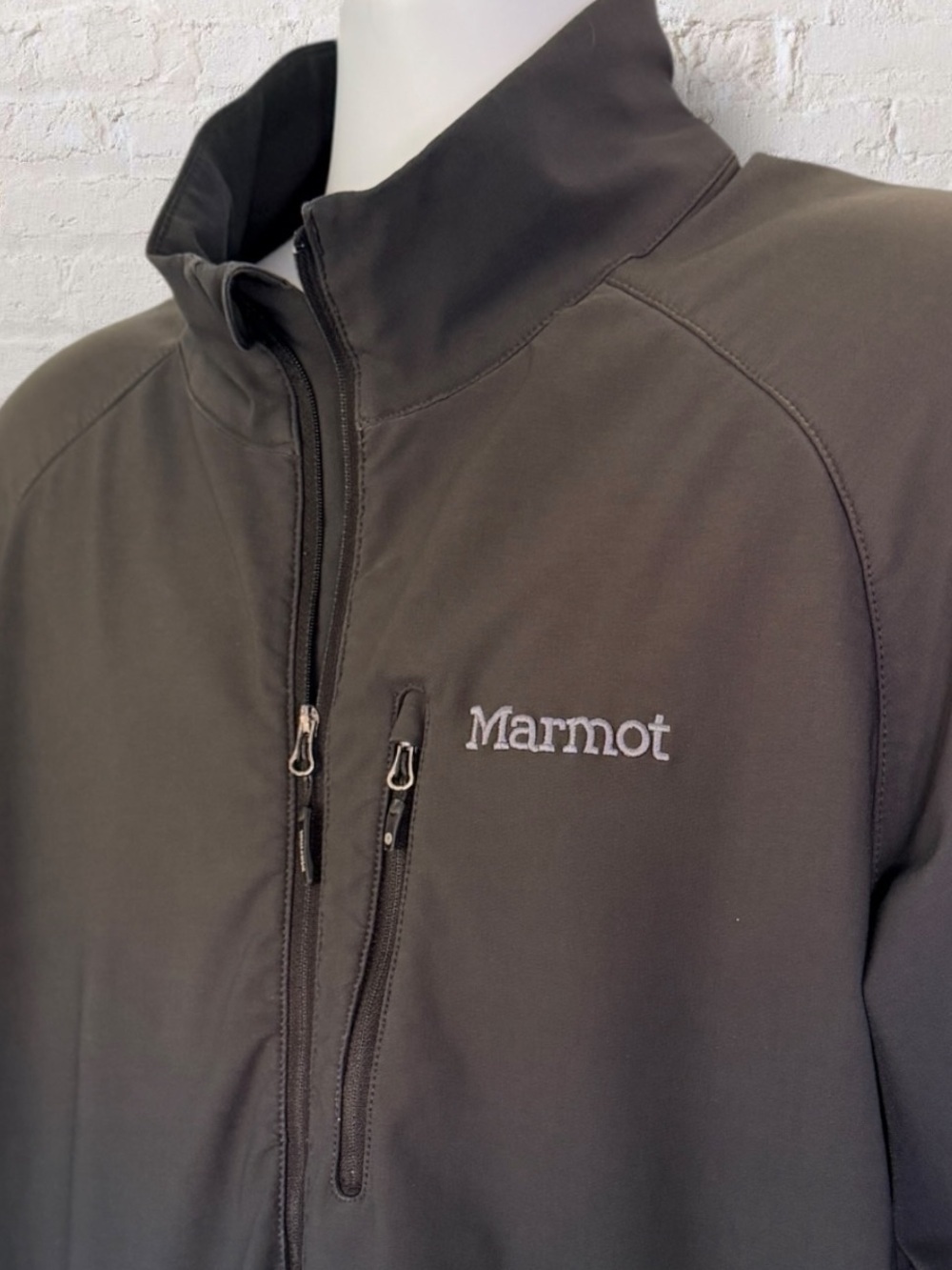 Marmot M3 Softshell Pullover Mens XL Dark Gray/Charcoal  Chest Pocket